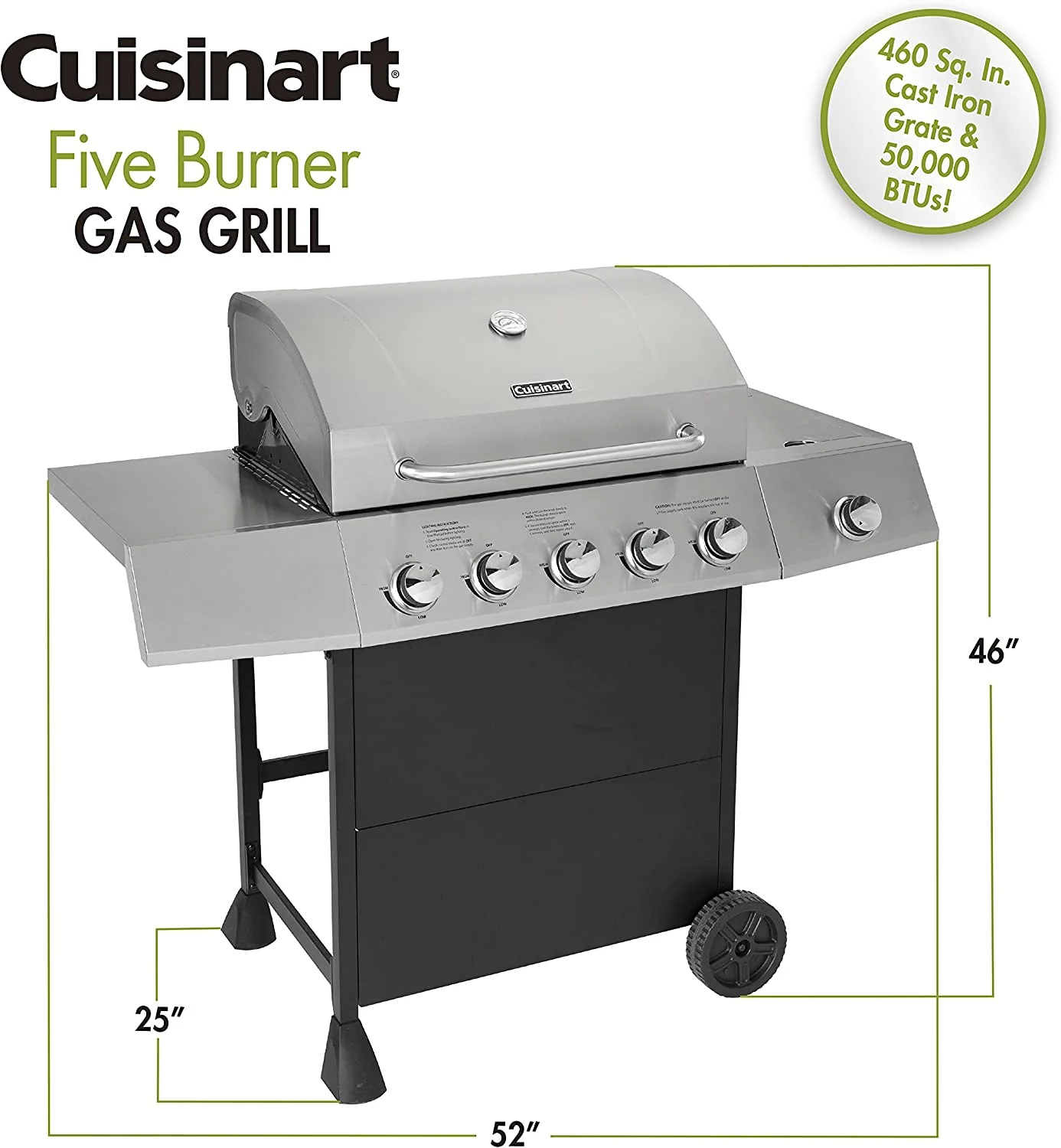 Cuisinart CGG-8500 Side Five Burner Gas Grill - Levo Sportswear