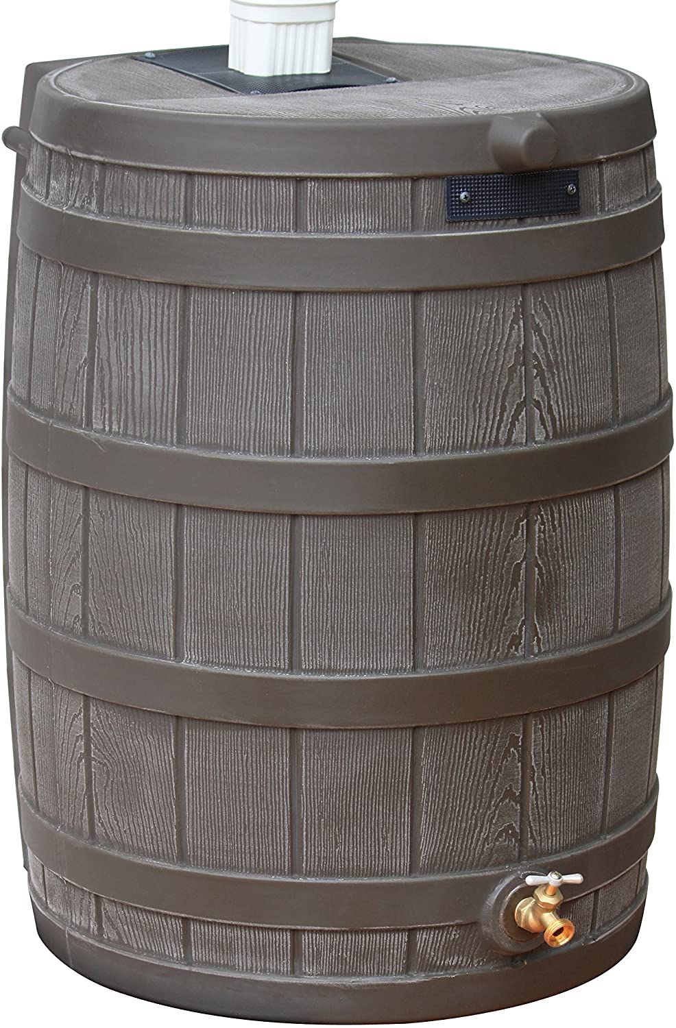 Good Ideas Rain Wizard 50 Gallon Plastic Outdoor Home Rain Barrel Water Storage Collector - Levo Sportswear