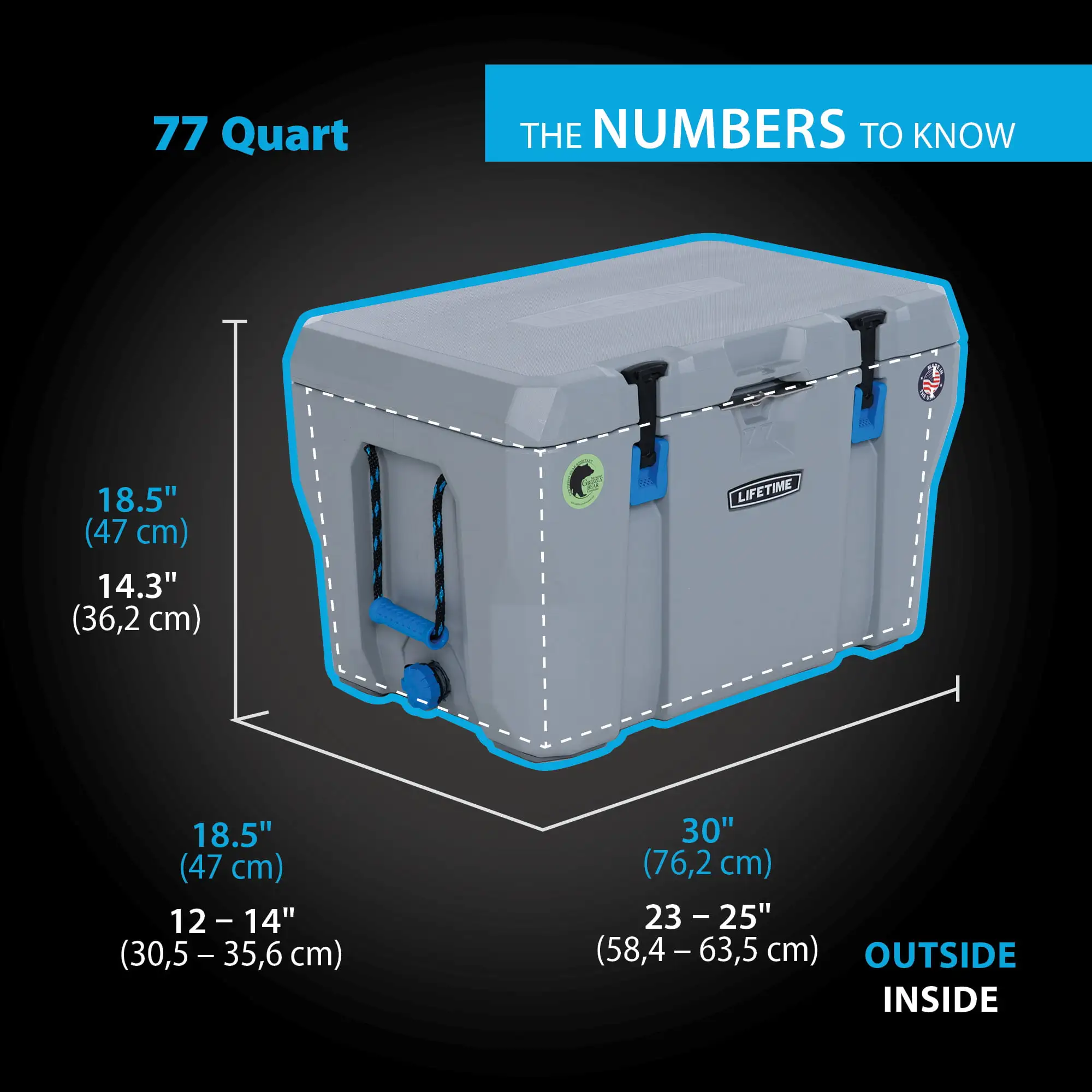 Lifetime 77 Quart High Performance Cooler (90903) - Levo Sportswear