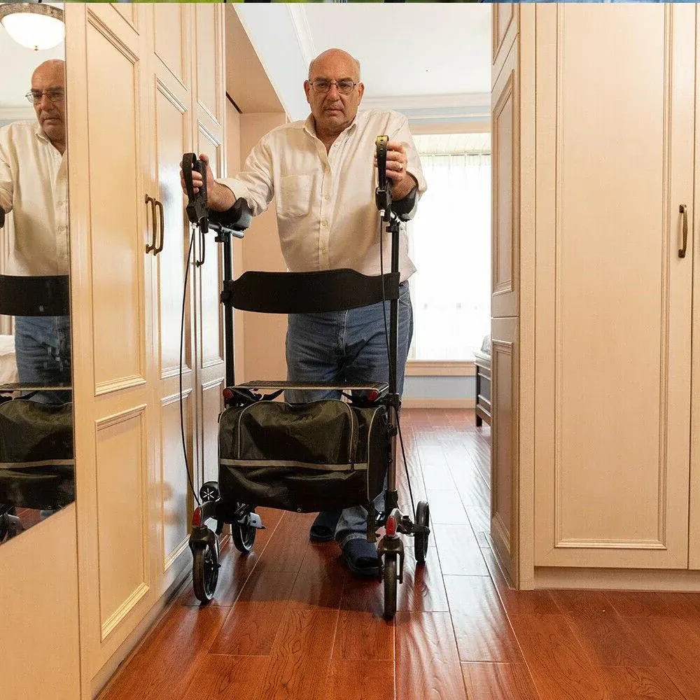 Heavy Duty Standing Upright Rollator Senior Walker - Levo Sportswear