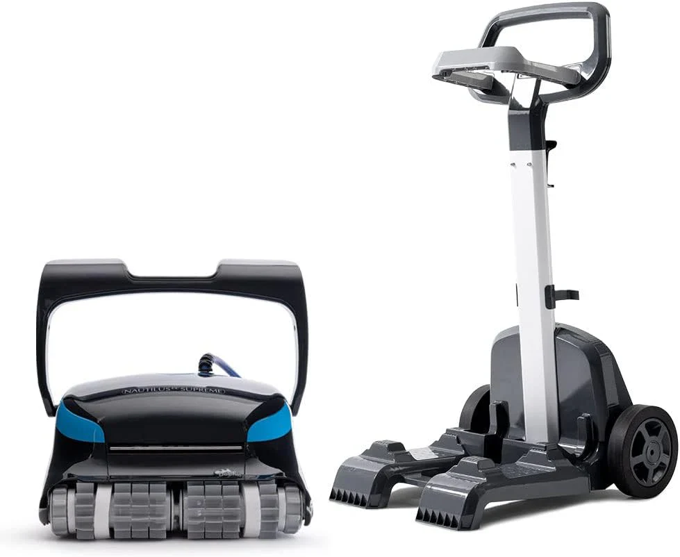 Dolphin Nautilus CC Plus Wi-Fi Automatic Robotic Pool Vacuum Cleaner, Always Cleaning, Never Charging, with Wall Climbing Scrubber Brush, Ideal for In-Ground Pools up to 50 FT in Length - Levo Sportswear