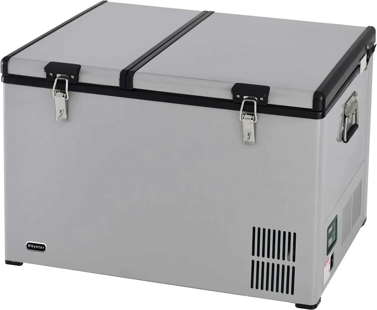 FM-65G 65 Quart Portable Refrigerator and Deep, AC 110V/ DC 12V, Real Chest Freezer for Car, Home, Camping, and RV with-8掳F to 50掳F Temperature Range, Gray, One Size - Levo Sportswear