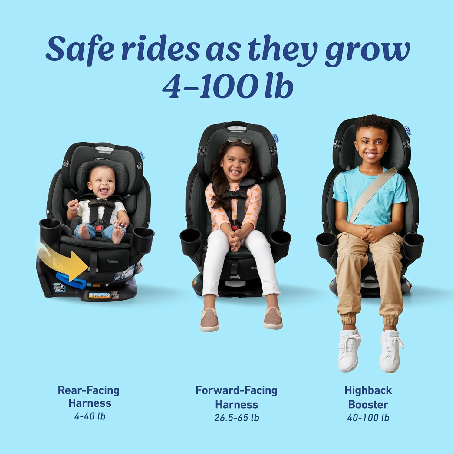 Graco Turn2Me 3-in-1 Rotating Convertible Car Seat, Cambridge - Levo Sportswear