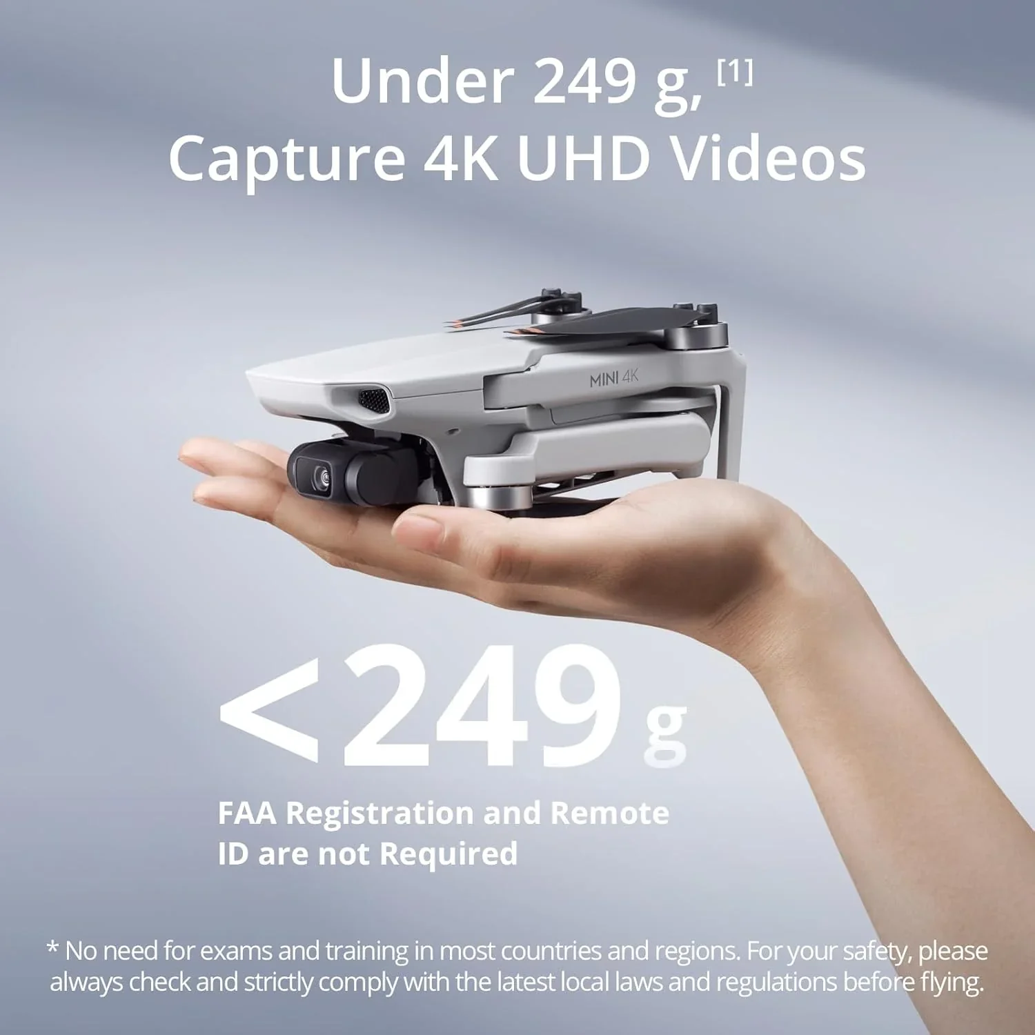 DJI Mini 4K, Drone with 4K UHD Camera for Adults, Under 249 g, 3-Axis Gimbal Stabilization, 10km Video Transmission, Auto Return, Wind Resistance, 1 Battery for 31-Min Max Flight Time, Intelligent Flight - Levo Sportswear