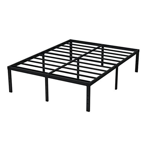 EMODA Queen Bed Frame No Box Spring Needed 18 Inch Heavy Duty Metal Tall Platform Bed Frame - Levo Sportswear