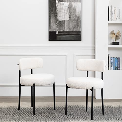 DYHOME White Dining Chairs Set of 4, Mid-Century Modern Dining Chairs, Kitchen Dining Room Chairs - Levo Sportswear