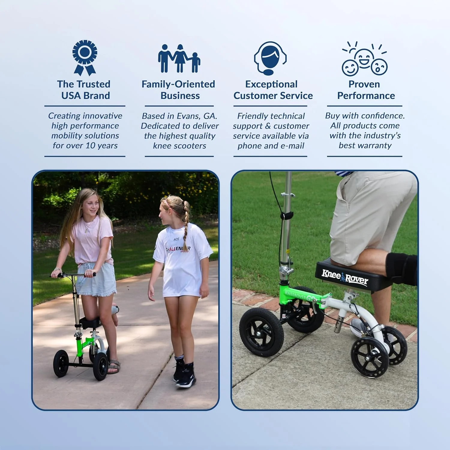 Hybrid - Most Compact All Terrain Knee Scooter for Adults for Foot Surgery Heavy Duty Knee Walker for Broken Ankle Foot Injuries Recovery Leg Scooter Best Knee Crutch Alternative (Green) - Levo Sportswear
