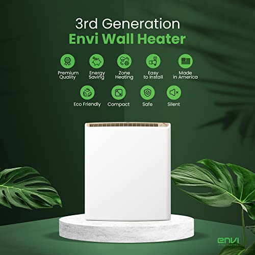 Envi Plug-in Electric Panel Wall Heaters for Indoor Use, Energy Efficient 24/7 Heating w/Safety Sensor Protection - Levo Sportswear