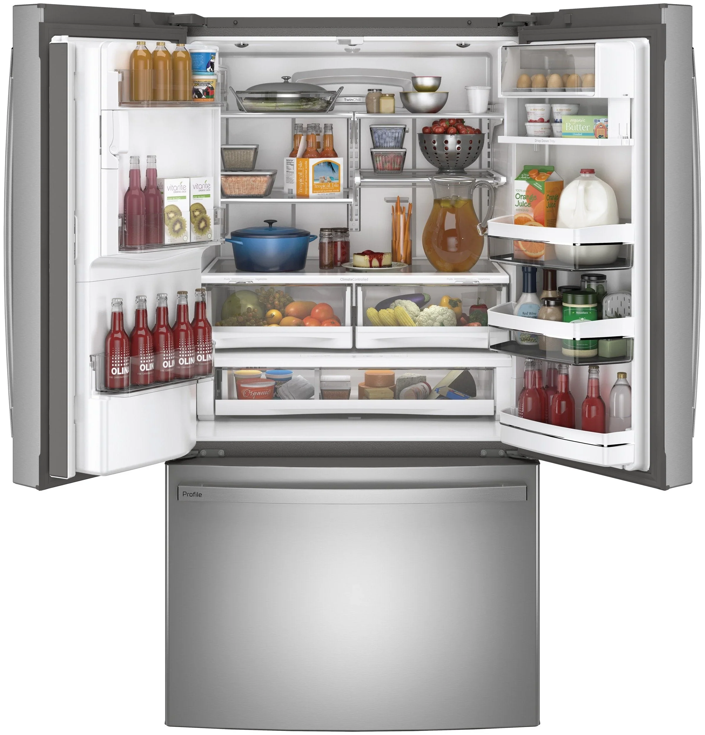 GE Profile™ Series ENERGY STAR® 27.7 Cu. Ft. Fingerprint Resistant French-Door Refrigerator with Hands-Free AutoFill - Levo Sportswear