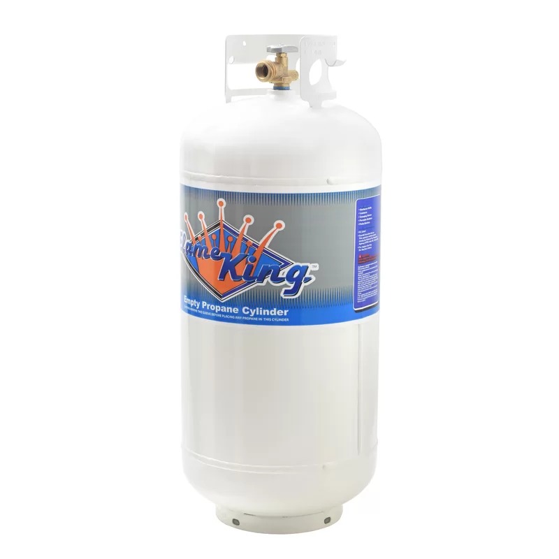 Flame King YSN401 40 lbs. Empty Propane Cylinder with Overfill Protection Device Valve - Levo Sportswear