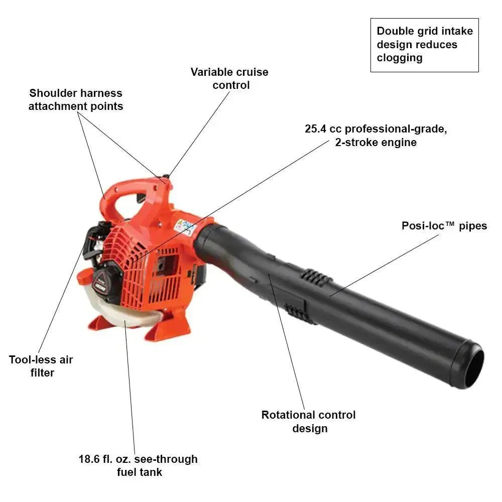 ECHO 170 MPH 453 CFM 25.4 cc Gas 2-Stroke Cycle Handheld Leaf Blower - Levo Sportswear