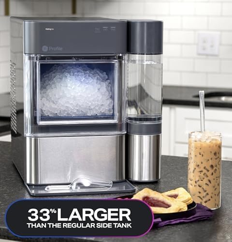 GE Profile Opal 2.0 XL with 1 Gallon Tank, Chewable Crunchable Countertop Nugget Ice Maker, Scoop included, 38 lbs in 24 hours, Pellet Ice Machine with WiFi & Smart Connected, Stainless Steel - Levo Sportswear