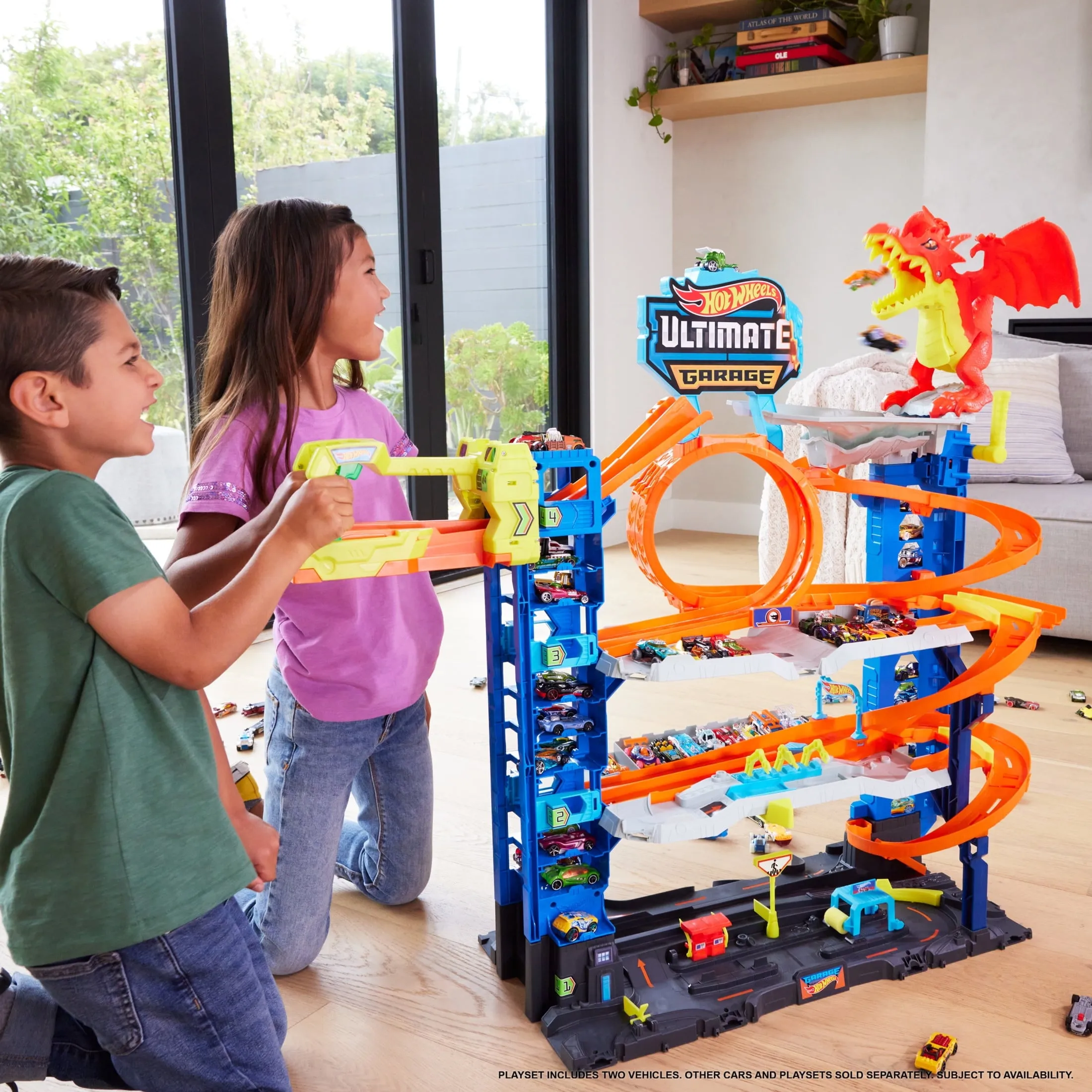 Hot Wheels City Ultimate Garage Playset with 2 Die-Cast Cars, Storage for 50 Cars Child Age 4-8 - Levo Sportswear