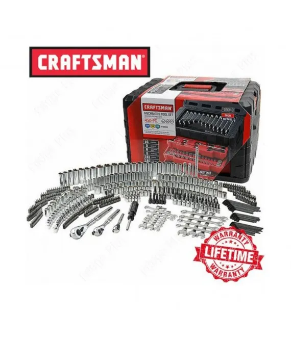 Craftsman 450-Piece Mechanics Tool Set, Ratchet Socket Hand Wrench Toolset - Levo Sportswear