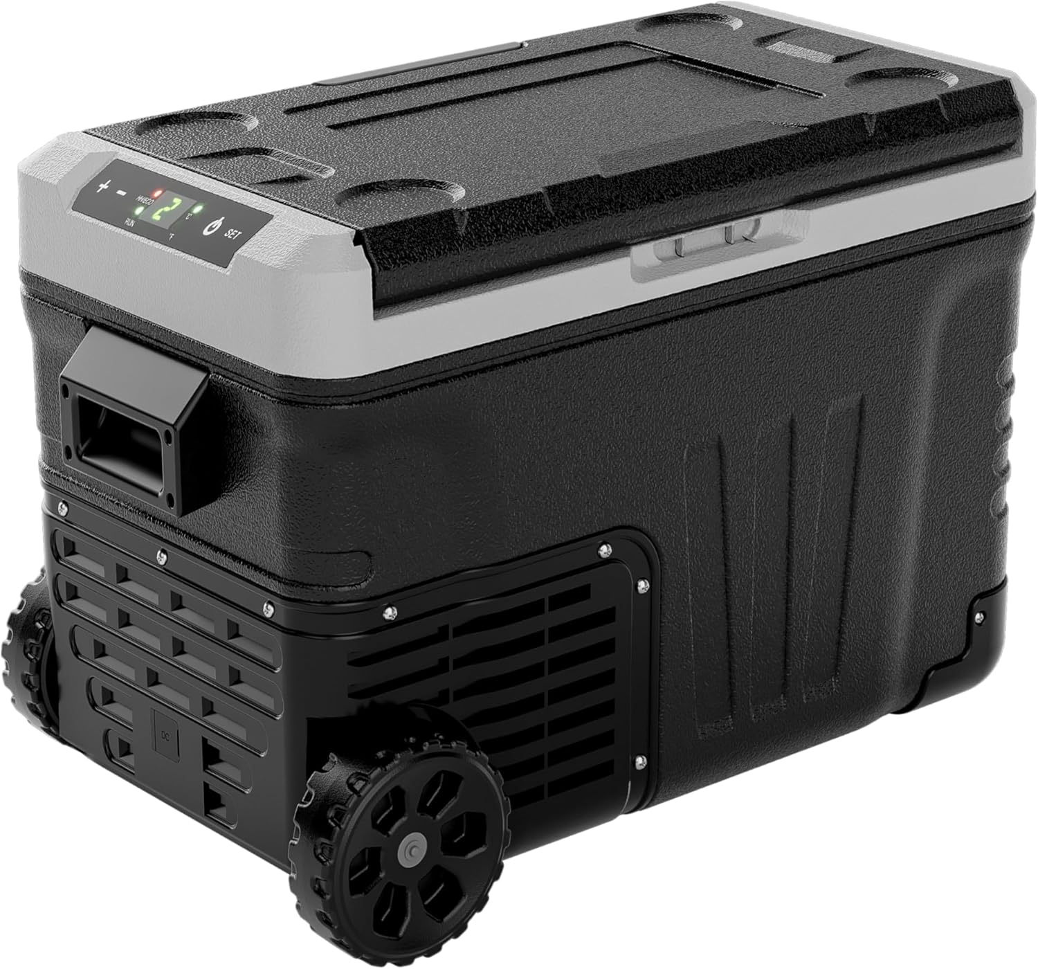 EUHOMY 12 Volt Refrigerator, 37QT(35L) Electric Cooler, Portable Freezer 12V/24V DC 110-240V AC, 12V Fridge -4��~68��, 12V Cooler with Wheels & 2 Baskets for Travel, Truck, Boat, Camping - Levo Sportswear