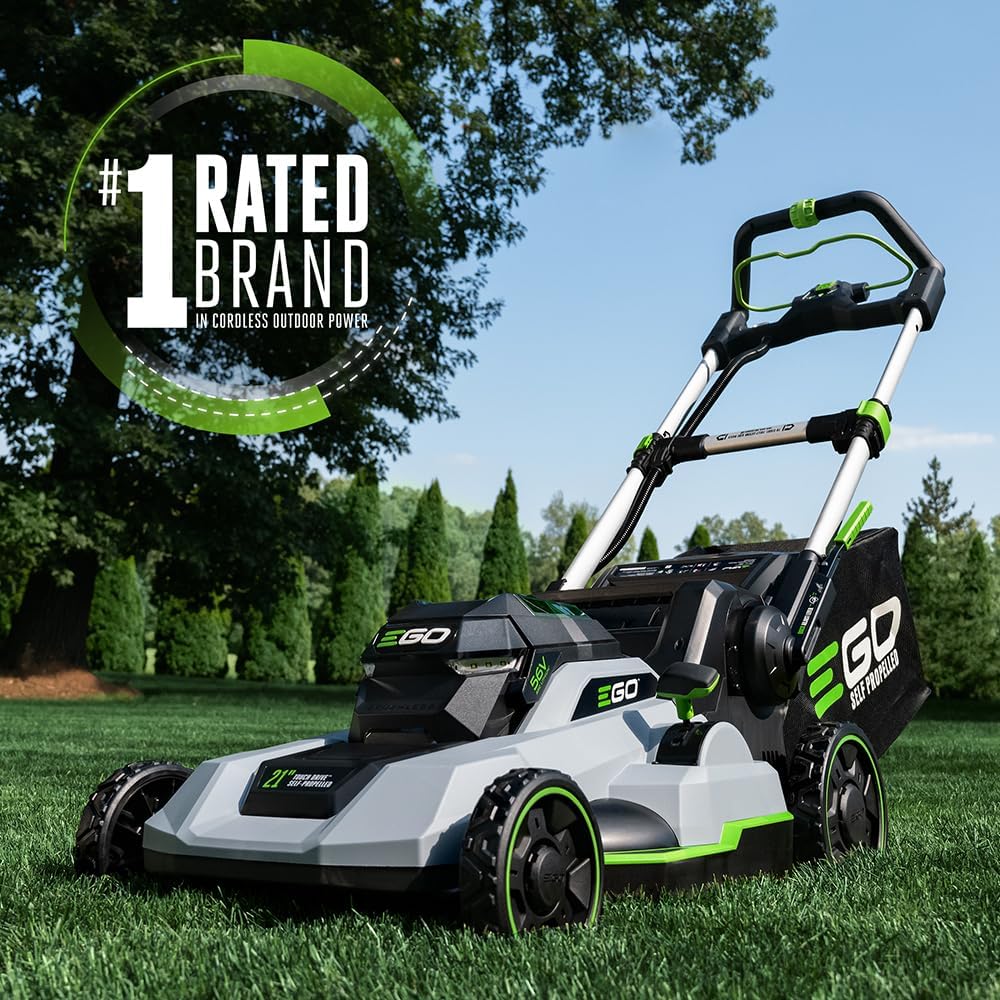 EGO Power 21-Inch 56V Self-Propelled Cordless Lawn Mower with 2x 4.0Ah Batteries & Rapid Charger, Black - Levo Sportswear