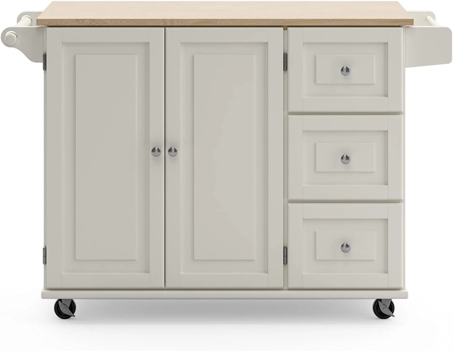 Homestyles Dolly Madison Mobile Kitchen Island Cart, Drop Leaf Breakfast Bar - Levo Sportswear