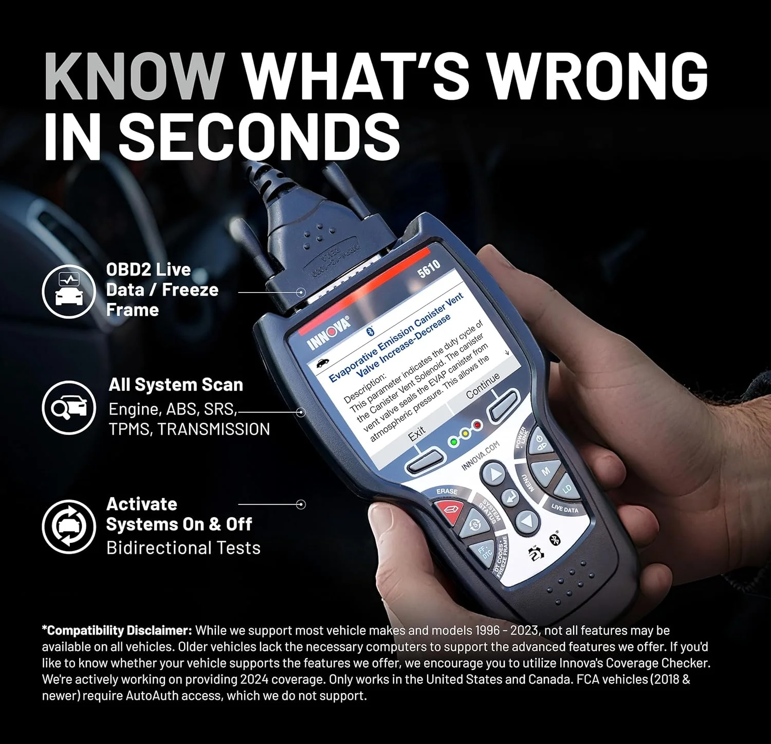Innova 5610 OBD2 Bidirectional Scan Tool with Updates & Support - Levo Sportswear