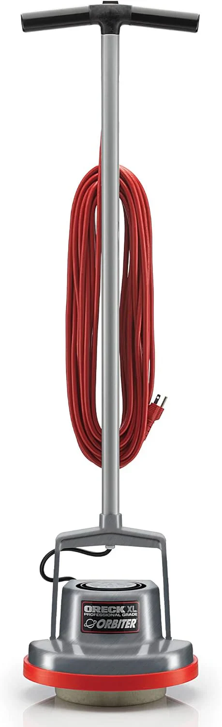 Commercial Orbiter Hard Floor Cleaner Machine, Multi-Purpose Floor Cleaning, Random Orbital Drive, Wide Cleaning Path, 50-Foot Long Cord, ORB550MC, Gray/Red-Oreck - Levo Sportswear