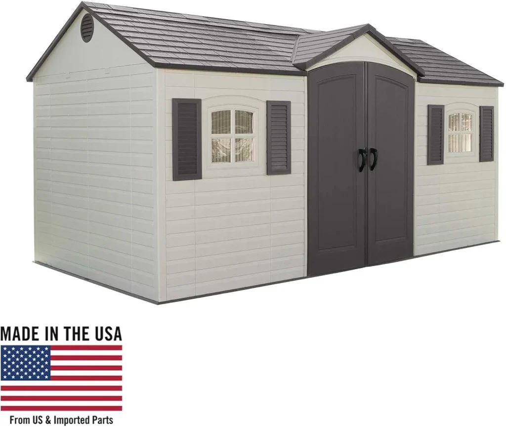 Lifetime 6446 Outdoor Storage Shed, 8 x 15 Foot, Desert Sand - Levo Sportswear