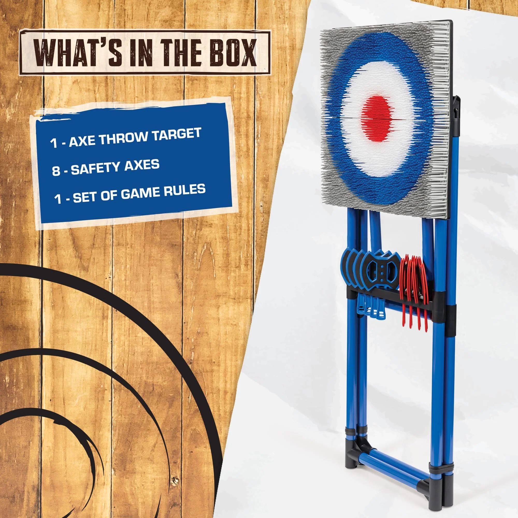 EastPoint Deluxe Steel Frame Axe Throw Target Game Set - Levo Sportswear