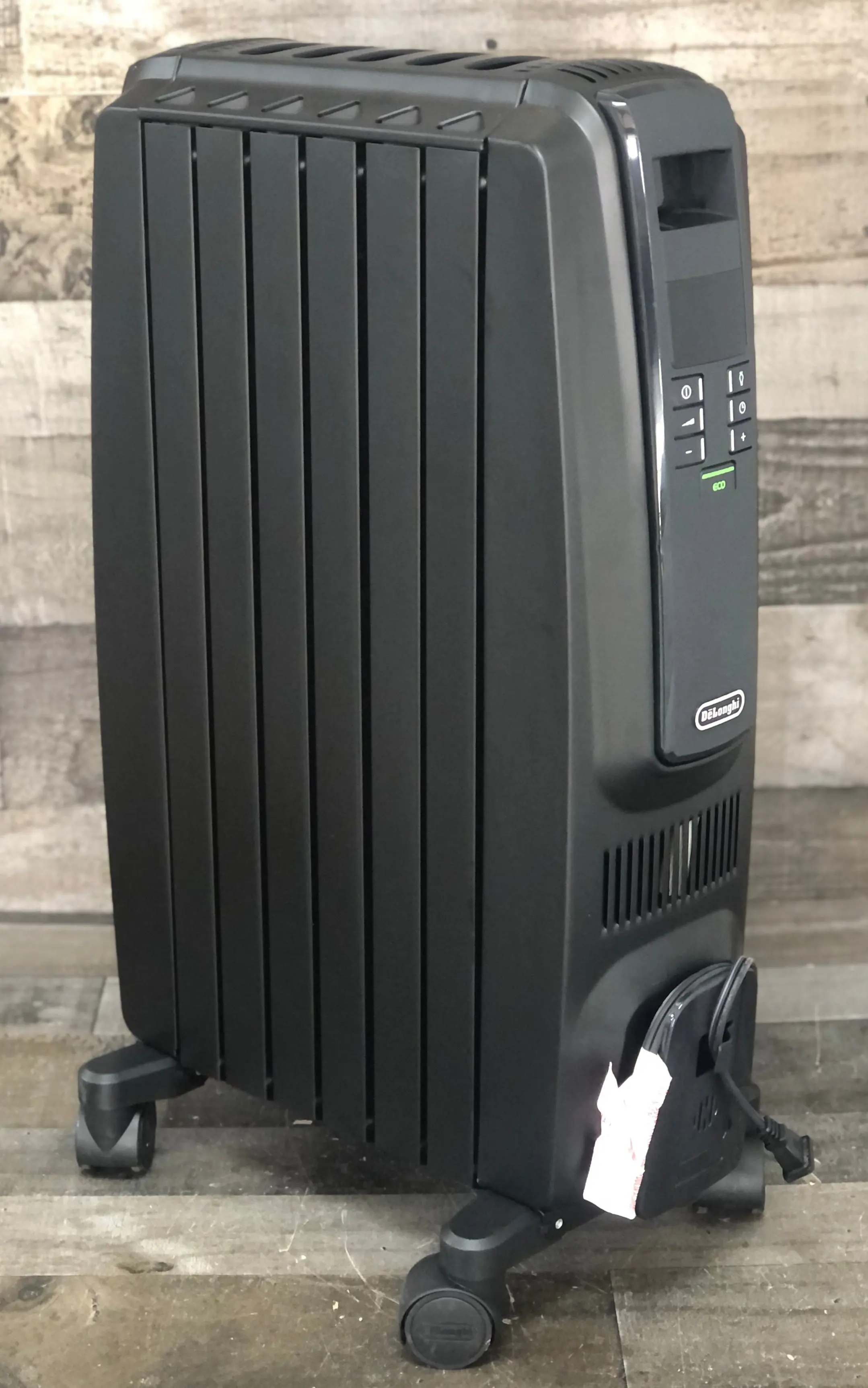 De'Longhi Oil Filled Radiator Space Heater, Quiet 1500W, Adjustable Thermostat, 3 Heat Settings, Timer, Energy Saving, Safety Features, White, Dragon TRD40615EBKCA, Black - Levo Sportswear