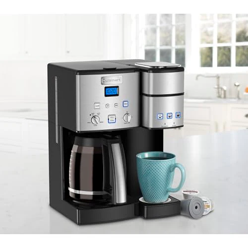 Cuisinart Single Serve 12 Cup Coffee Maker, Offers 3 Sizes: 6 Ounces, 8 Ounces and 10 Ounces, Stainless Steel, SS 15P1: Home & Kitchen - Levo Sportswear