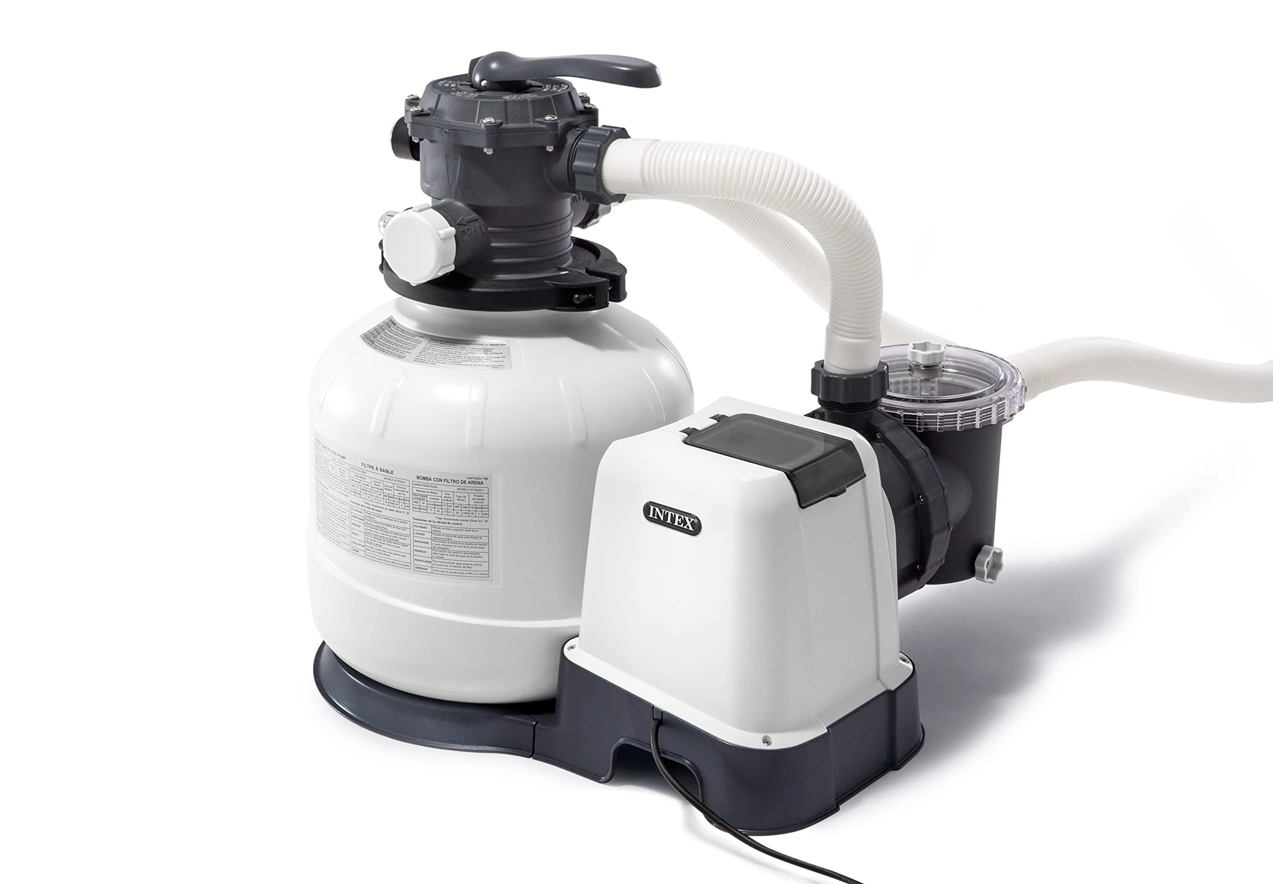 INTEX 26651EG SX3000 Krystal Clear Sand Filter Pump for Above Ground Pools, 16in, Light gray - Levo Sportswear